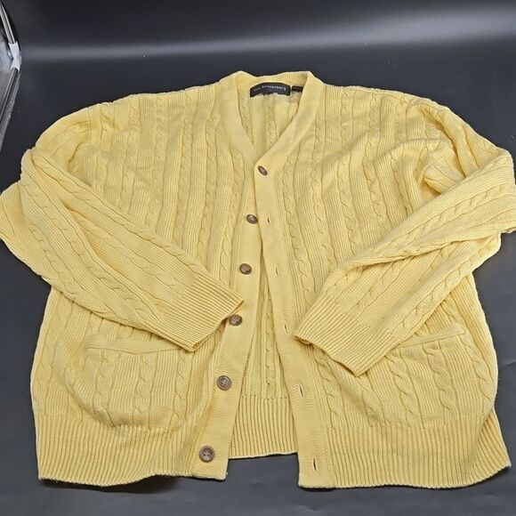 Vintage Cable Knit Cardigan Sweater  Button-front Diane Von Furstenberg Large - Picture 5 of 7